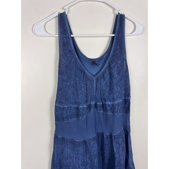 Inzio Magic Denim Pocket Dress Lagenlook Asymmetrical Sleeveless SZ LG - Picture 6 of 8